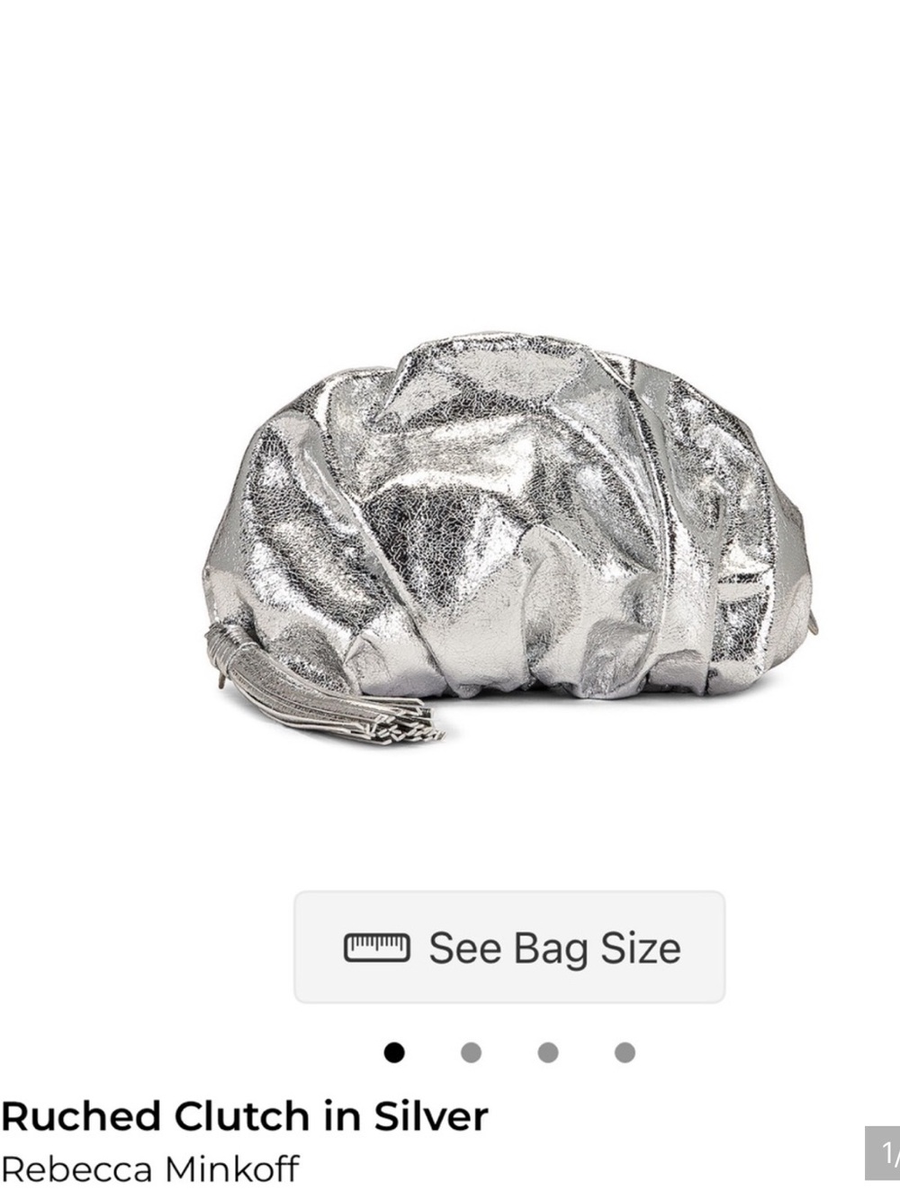 Rebecca Minkoff silver clutch purse